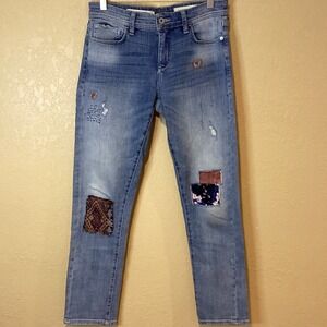 Pilcro Anthropologie Jeans Women's Size 26 Slim Boyfriend Light/Medium‎ Wash